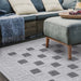 Geometric Greek Key Rug Indoor Outdoor Area Rugs - Grey