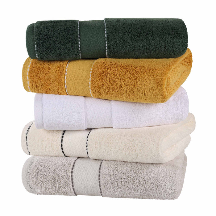 Niles Egypt Produced Giza Cotton Dobby Ultra-Plush Bath Towel Set of 3 