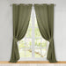 Solid Machine Washable Room Darkening Blackout Curtains, Set of 2 - OliveGreen