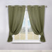 Solid Machine Washable Room Darkening Blackout Curtains, Set of 2 - OliveGreen