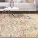 Ombre Distressed Medallion Indoor Area Rug Or Runner Rug - Cream