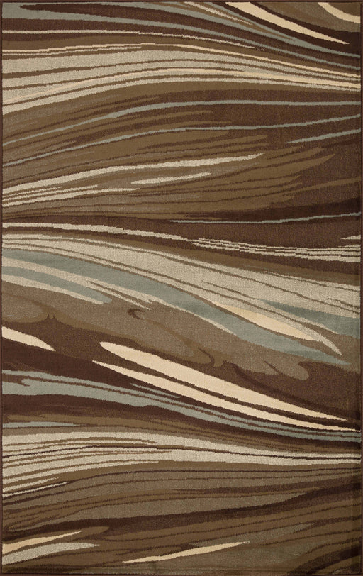 Modern Abstract Multi-Colored Indoor Area Rug or Runner Rug - Taupe