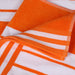 Cabana Stripe Oversized Cotton Beach Towel Set Of 2, 4, 6 - Orange