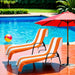 Cabana Striped Cotton Standard Size Towel / Chaise Lounge Chair Cover - Orange