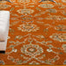 Brookshire Floral Scroll Indoor Area Rug - Orange