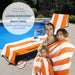 Cabana Striped Cotton Standard Size Towel / Chaise Lounge Chair Cover - Orange