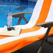 Cotton Standard Size Cabana Stripe Chaise Lounge Chair Cover - Orange