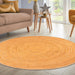 Braided Jute Reversible Handwoven Indoor Outdoor Area Rug - Orange