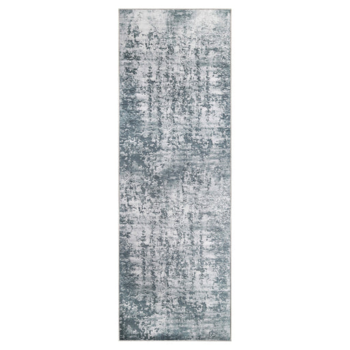 Modern Distressed Abstract Indoor Area Rug or Runner Rug - Cool Gray