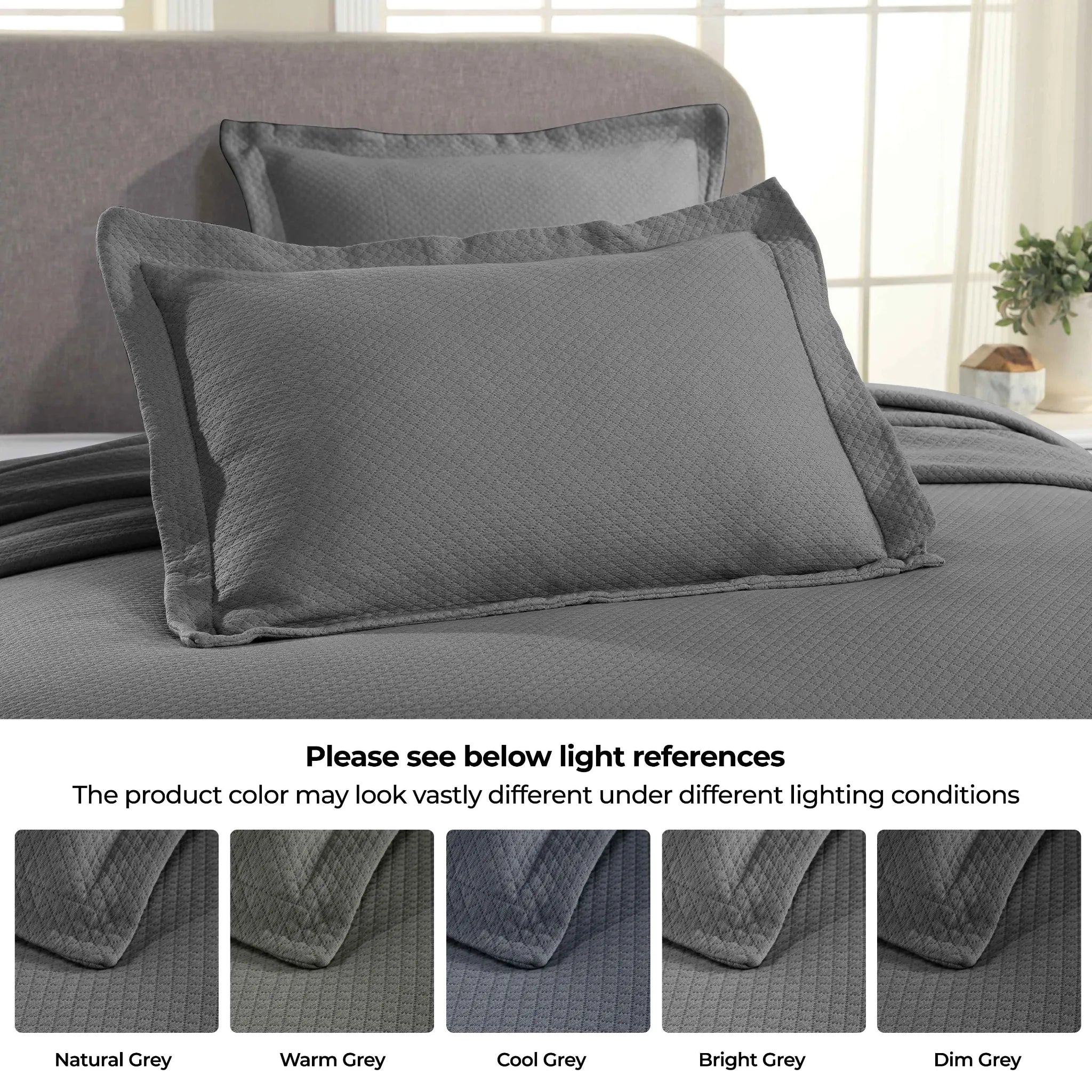 Jacquard Matelassé Cotton Diamond Solitaire Bedspread Set