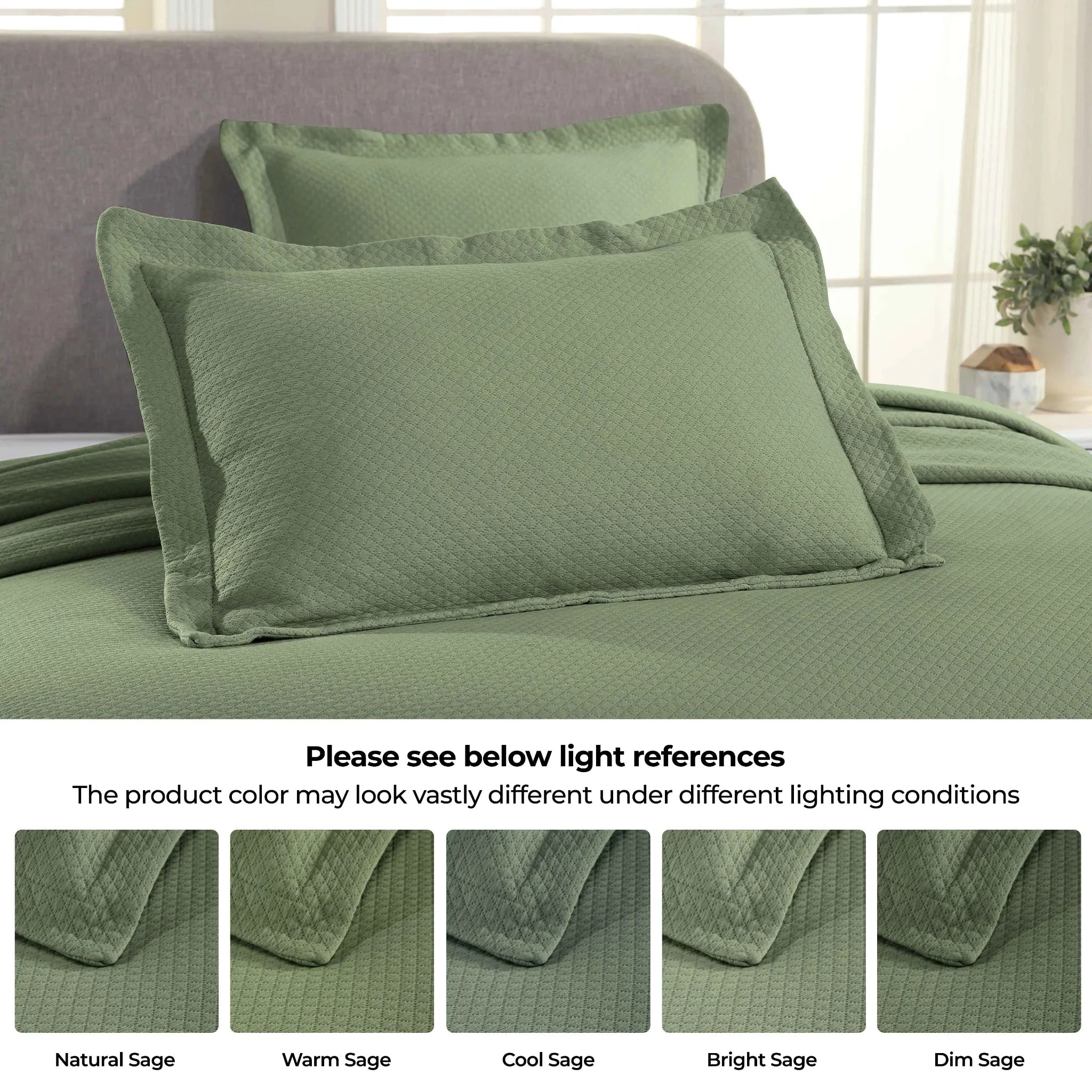 Jacquard Matelassé Cotton Diamond Solitaire Bedspread Set