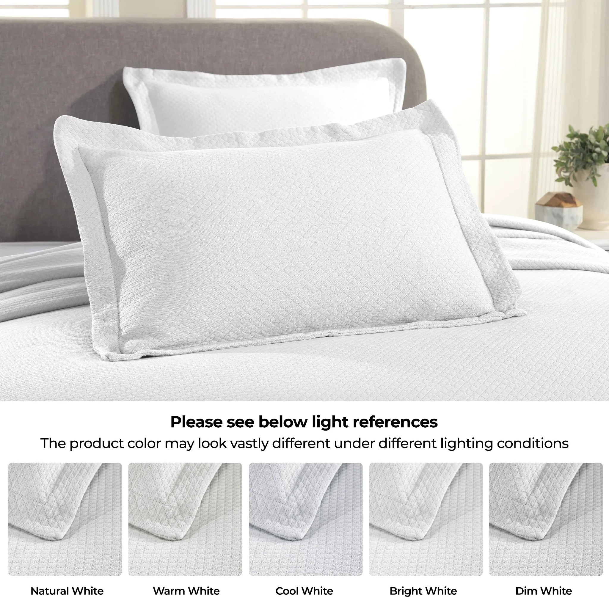 Jacquard Matelassé Cotton Diamond Solitaire Bedspread Set