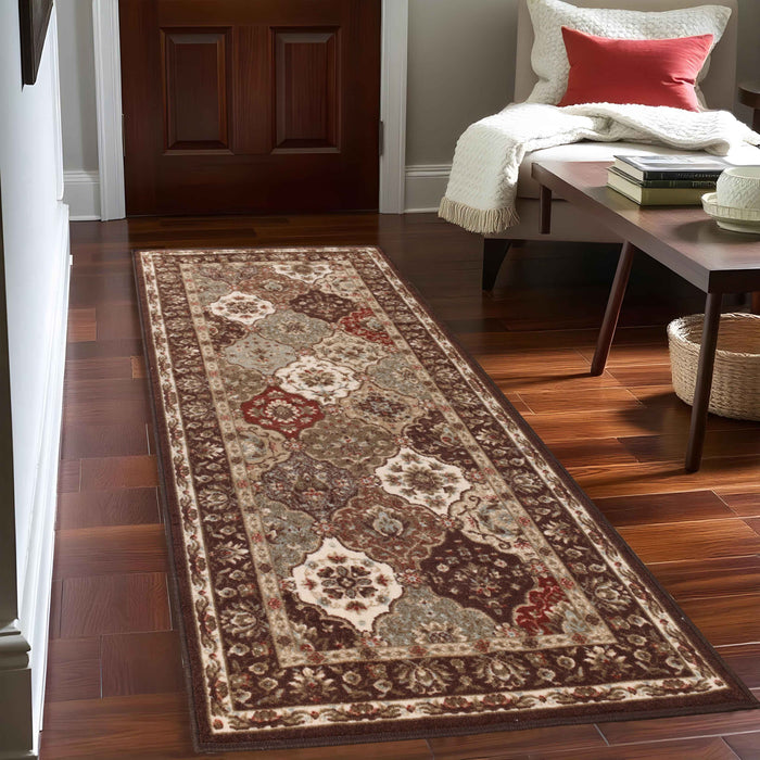 Palmyra Traditional Floral Medallion Indoor Area Rug or Runner Rug