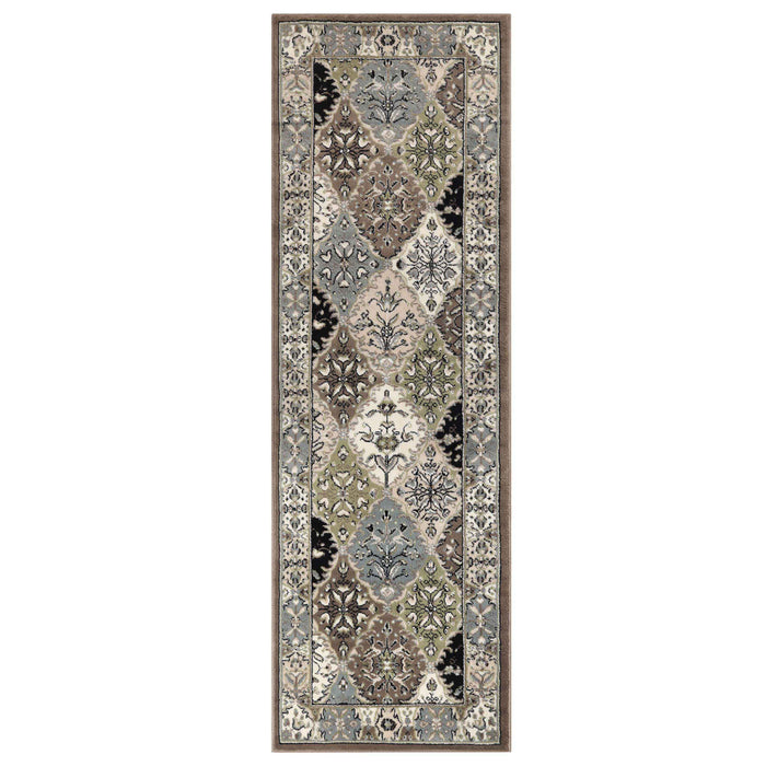 Paloma Contemporary Damask Floral Indoor Area Rug - Chocolate