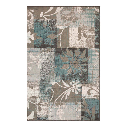 Pastiche Contemporary Floral Patchwork Indoor Area Rug or Runner Rug - Rivulet