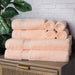 Egyptian Cotton Highly Absorbent Solid 8 Piece Ultra Soft Towel Set - Peach