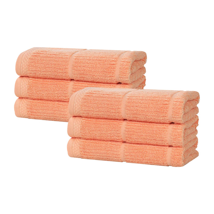 Milo Smart Twist Cotton Solid Hand Towels, Set of 6