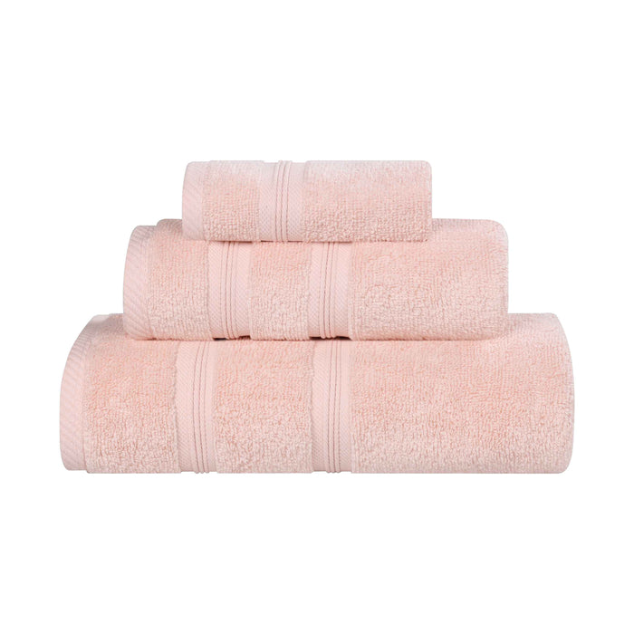 Smart Dry Zero Twist Cotton 3 Piece Solid Assorted Towel Set