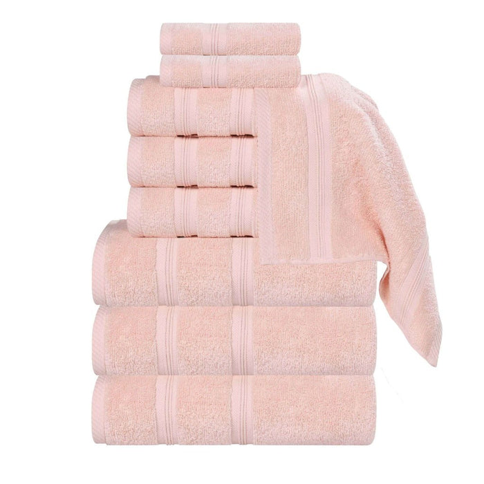 Smart Dry Zero Twist Cotton 9 Piece Solid Assorted Towel Set