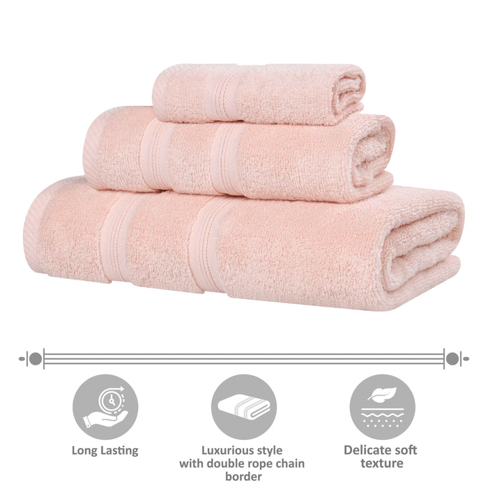 Smart Dry Zero Twist Cotton 12 Piece Solid Assorted Towel Set