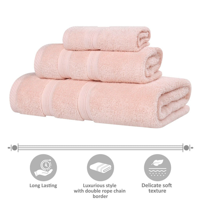 Smart Dry Zero Twist Cotton 9 Piece Solid Assorted Towel Set