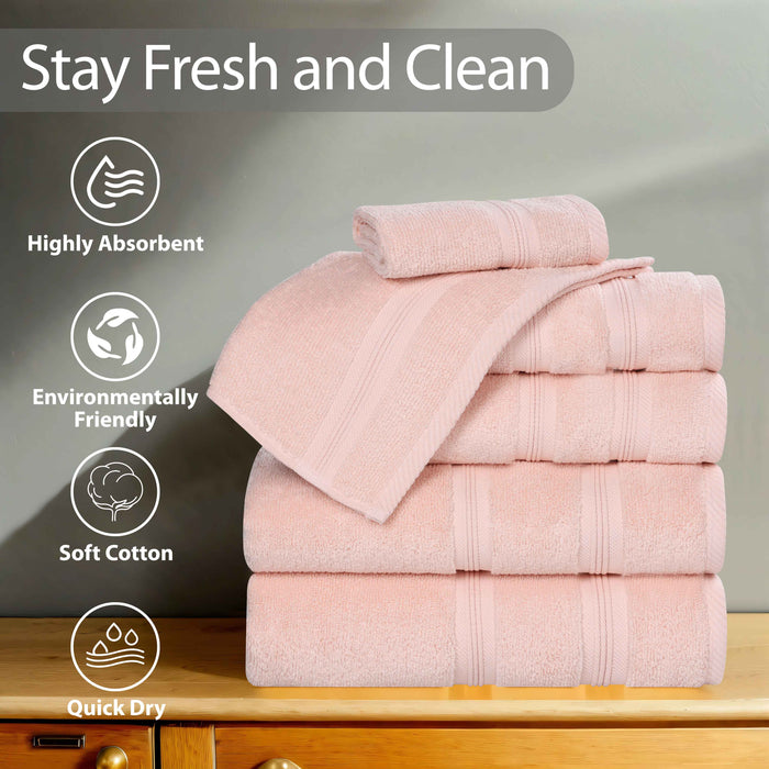 Smart Dry Zero Twist Cotton Medium Weight Bath Sheets, Set of 2