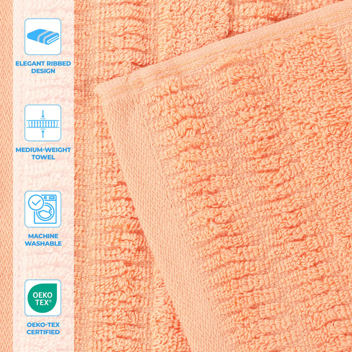 Mika Smart Twist Cotton Solid Hand Towels, Set of 6