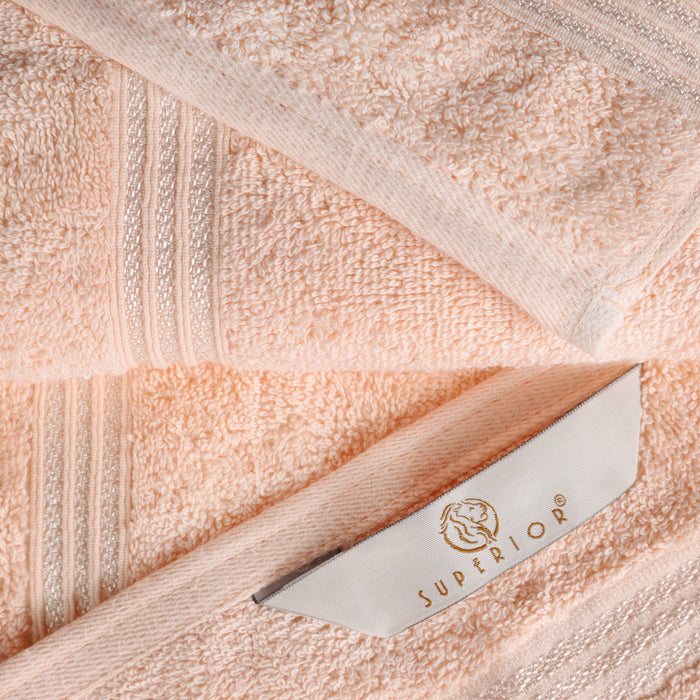 Egyptian Cotton Highly Absorbent Solid 9-Piece Ultra Soft Towel Set - Peach