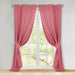 Solid Machine Washable Room Darkening Blackout Curtains, Set of 2 - Pink