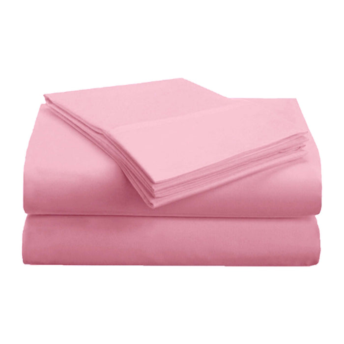 Solid Wrinkle Resistant Microfiber Deep Pocket Sheet Set - Pink