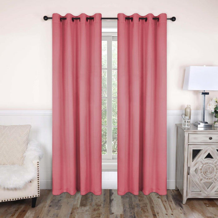 Solid Classic Modern Grommet Blackout Curtain Set