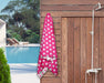 Polka Dot Cotton Oversized 4 Piece Beach Towel Set - Pink