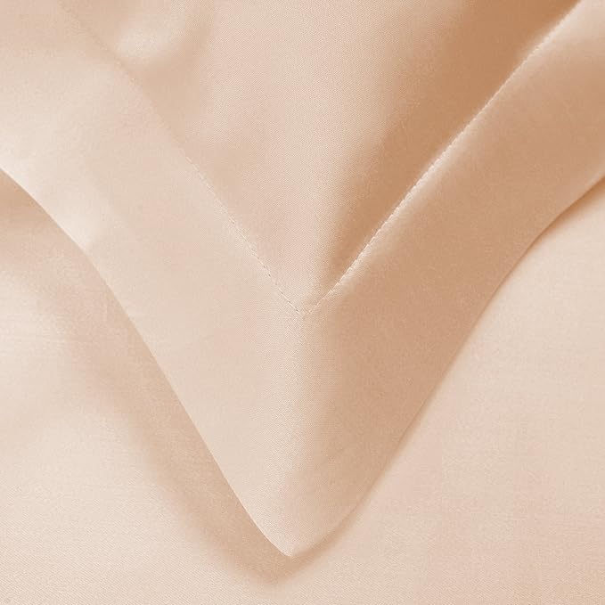 600 Thread Count Wrinkle Resistant Solid Duvet Cover Set - Pink