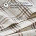 Plaid Flannel Cotton Classic Farmhouse Duvet Cover Set - Beige