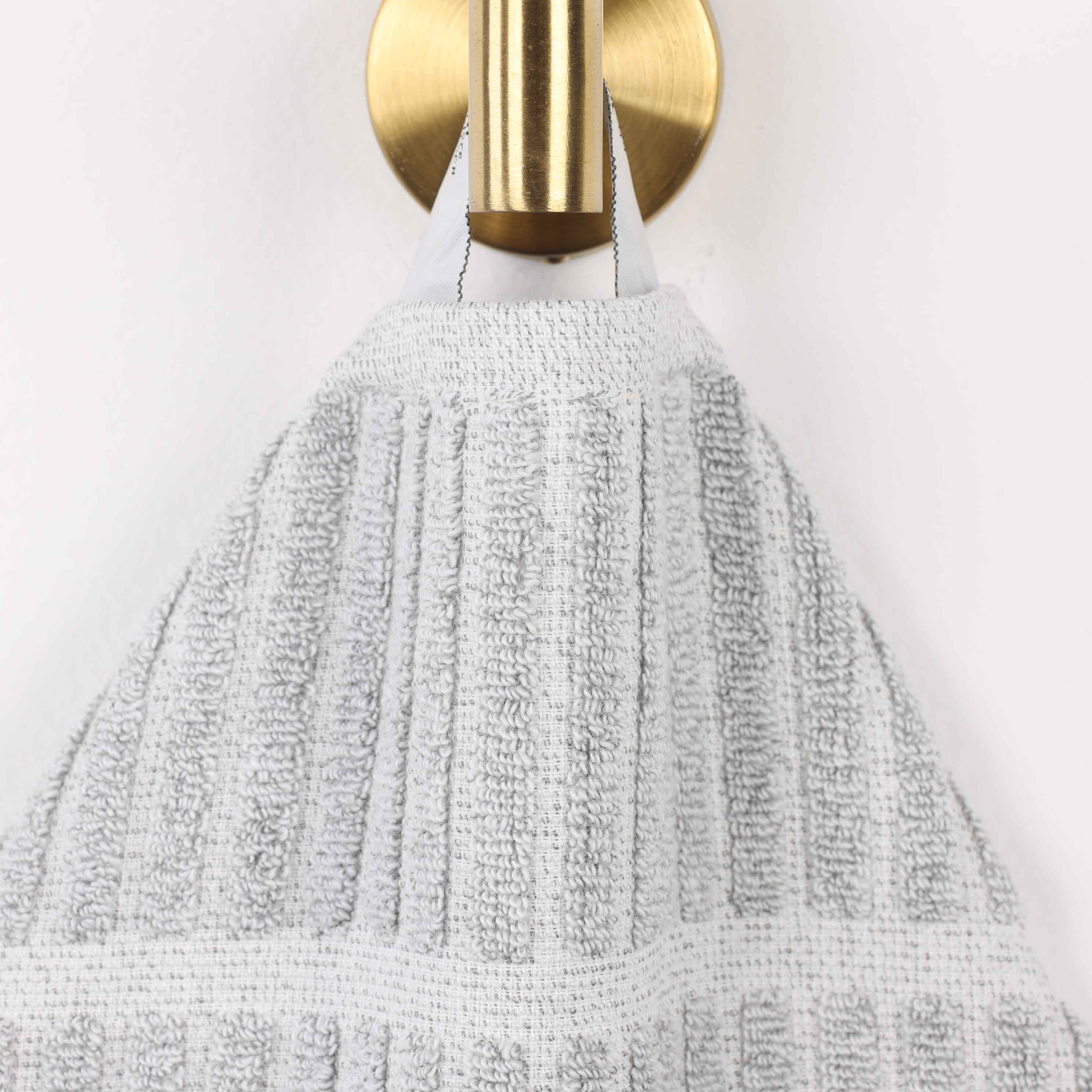 Juno Cotton Blend Medium Weight Checkered Border 3 Piece Towel Set - Blue Nile Mills