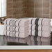 Sadie Zero Twist Cotton Solid Jacquard Floral Hand Towel Set of 6 - Platinum
