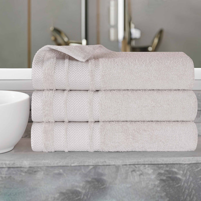 Hays Cotton Soft Medium Weight Bath Towel Set of 3 - Platinum