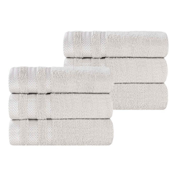 Hays Cotton Soft Medium Weight Hand Towel Set of 6 - Platinum