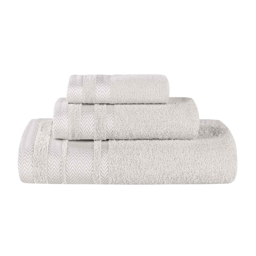 Hays Cotton Medium Weight 3 Piece Bathroom Towel Set - Platinum