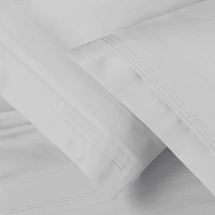 1500 Thread Count Egyptian Cotton Solid 2 Piece Pillowcase Set - Platinum