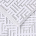 Cotton Modern Geometric Jacquard Plush Absorbent Bath Sheet Set of 2 - Platinum
