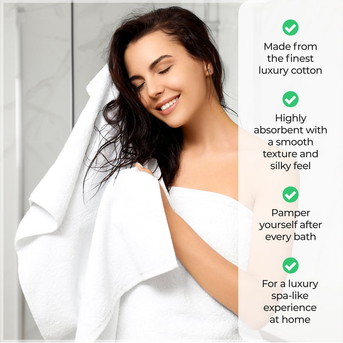 Niles Egypt Produced Giza Cotton Dobby Ultra-Plush 9 Piece Towel Set - Platinum