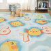 Playtime Numbers Vibrant Kids Non Slip Area Rug - Beige