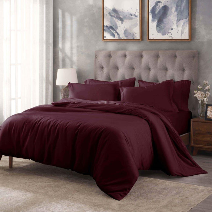 Egyptian Cotton 400 Thread Count Solid Duvet Cover Set