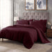 Egyptian Cotton 400 Thread Count Solid Duvet Cover Set - Plum