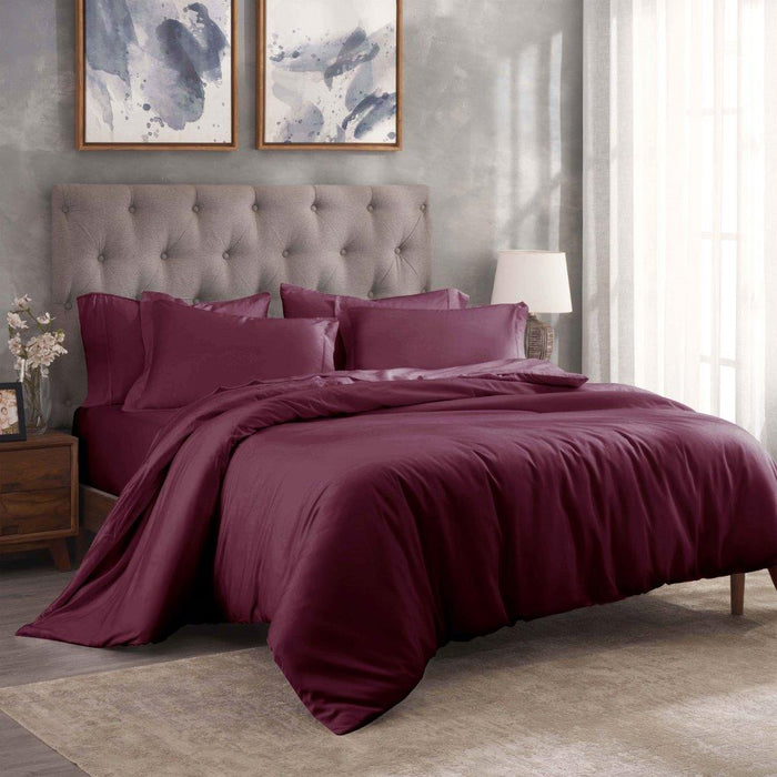 Egyptian Cotton 300 Thread Count Solid Duvet Cover Set