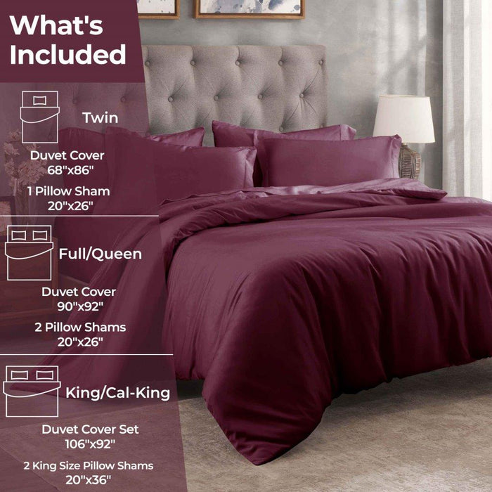 Egyptian Cotton 400 Thread Count Solid Duvet Cover Set