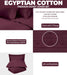 Egyptian Cotton 300 Thread Count Solid Duvet Cover Set - Plum