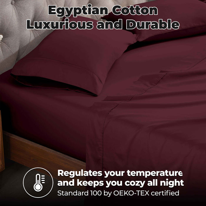 Egyptian Cotton 400 Thread Count Solid Deep Pocket Sheet Set