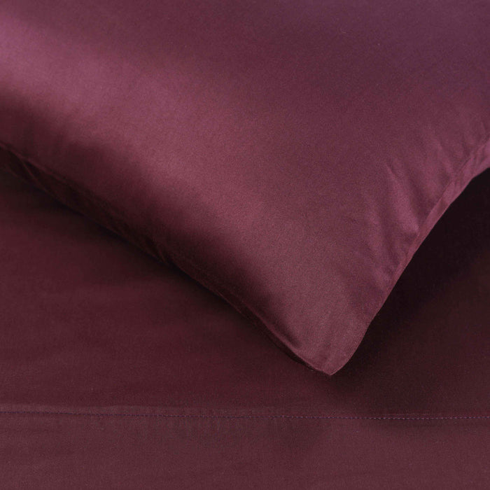 Egyptian Cotton 400 Thread Count Solid Deep Pocket Sheet Set - Plum